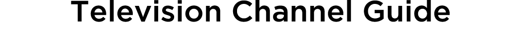 Television Channel Guide