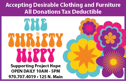 A colorful poster advertises a clothing and furniture donation drive. AI generated content