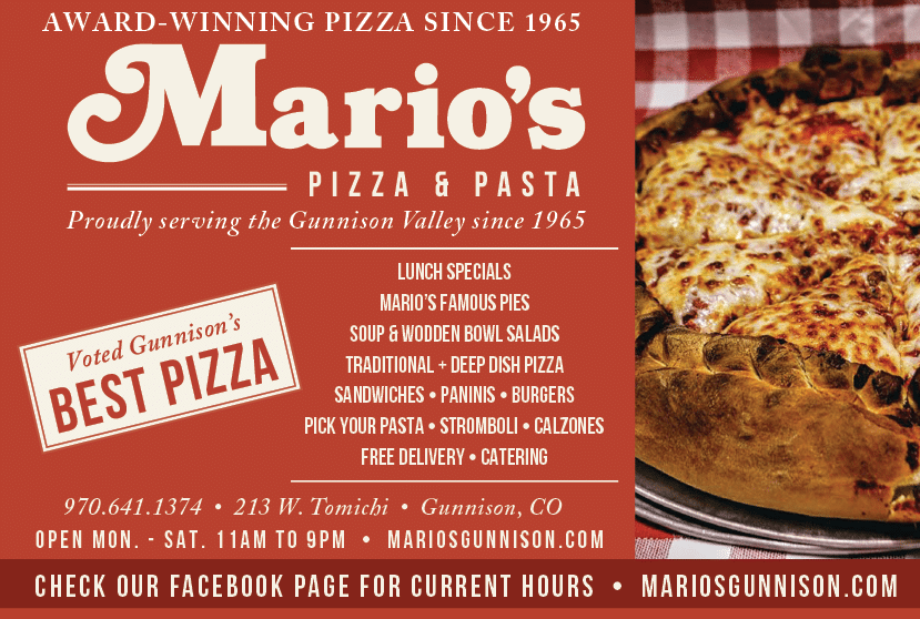 A pizza ad for Mario's Pizza & Pasta. AI generated content