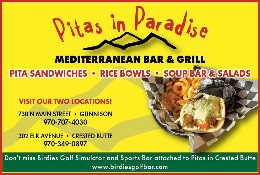 A flyer advertises a Mediterranean bar and grill, featuring sandwiches, rice bowls, soups, and salads. AI generated content