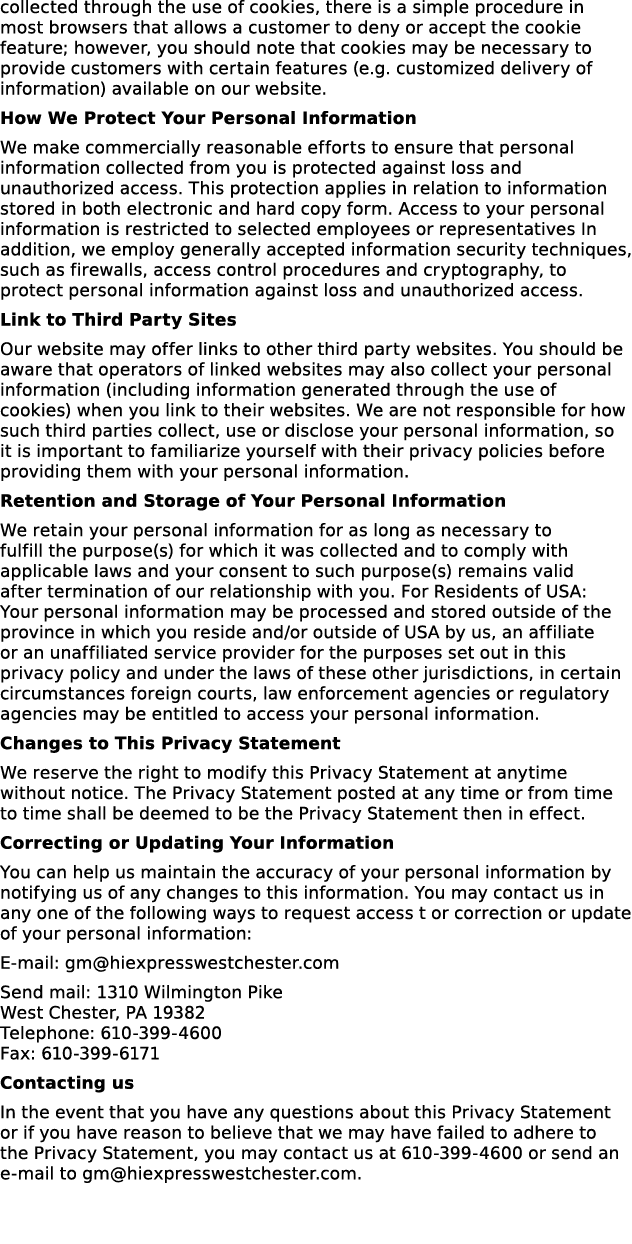 collected through the use of cookies, there is a simple procedure in most browsers that allows a customer to deny or ...